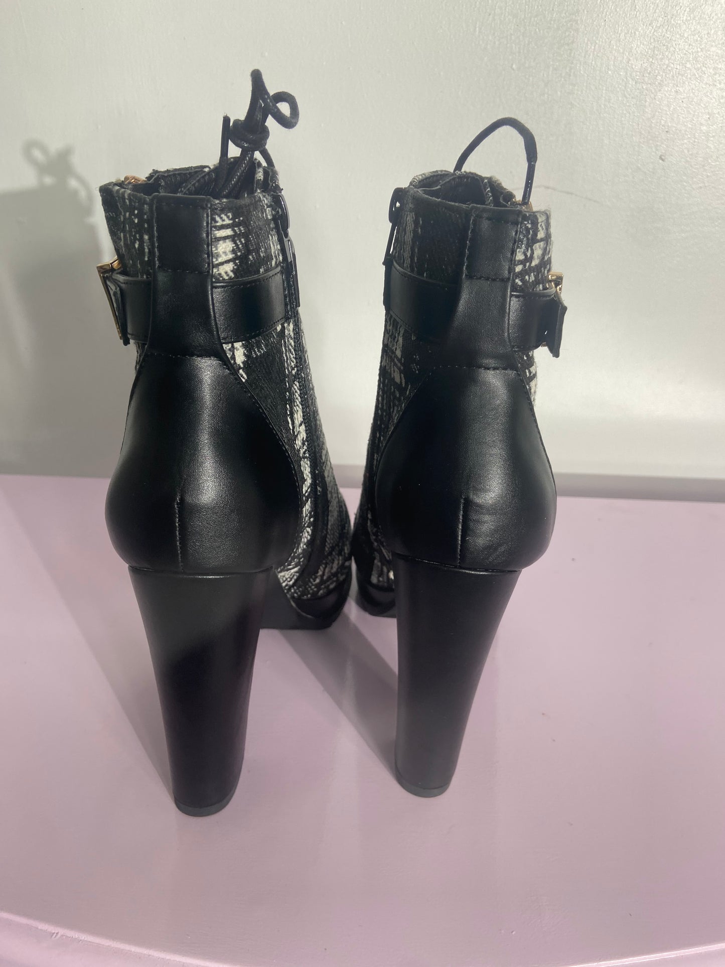 Checkered Ankle Boots