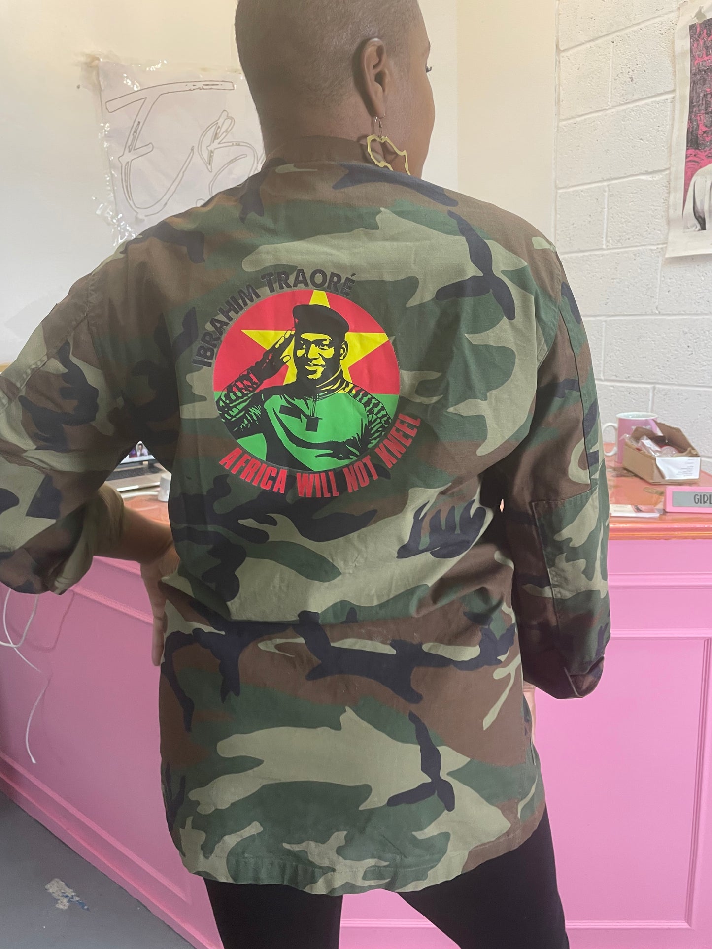 Unisex Ibrahim Traore Camo Jacket