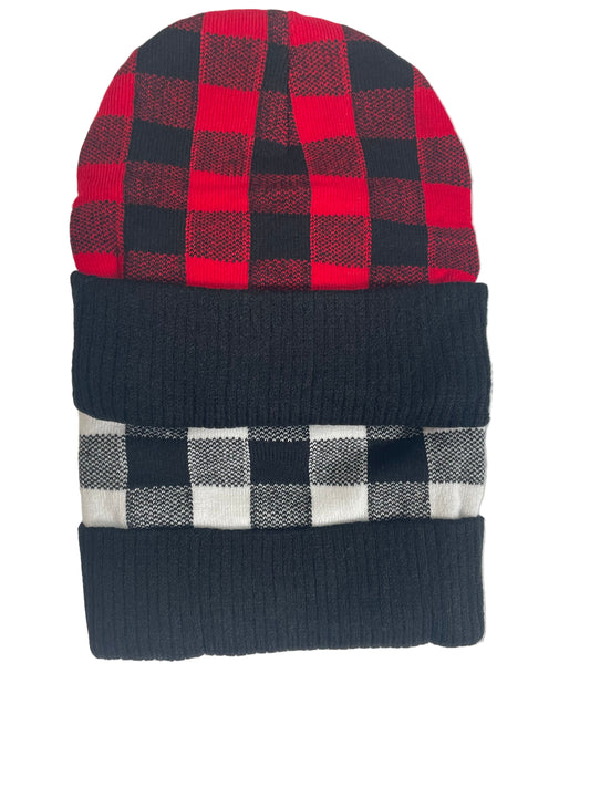 Set of His And Hers Plaid Hats
