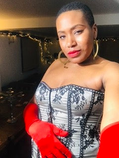 satin red gloves, fancy dress. Bridgerton, Halloween, Christmas party dress