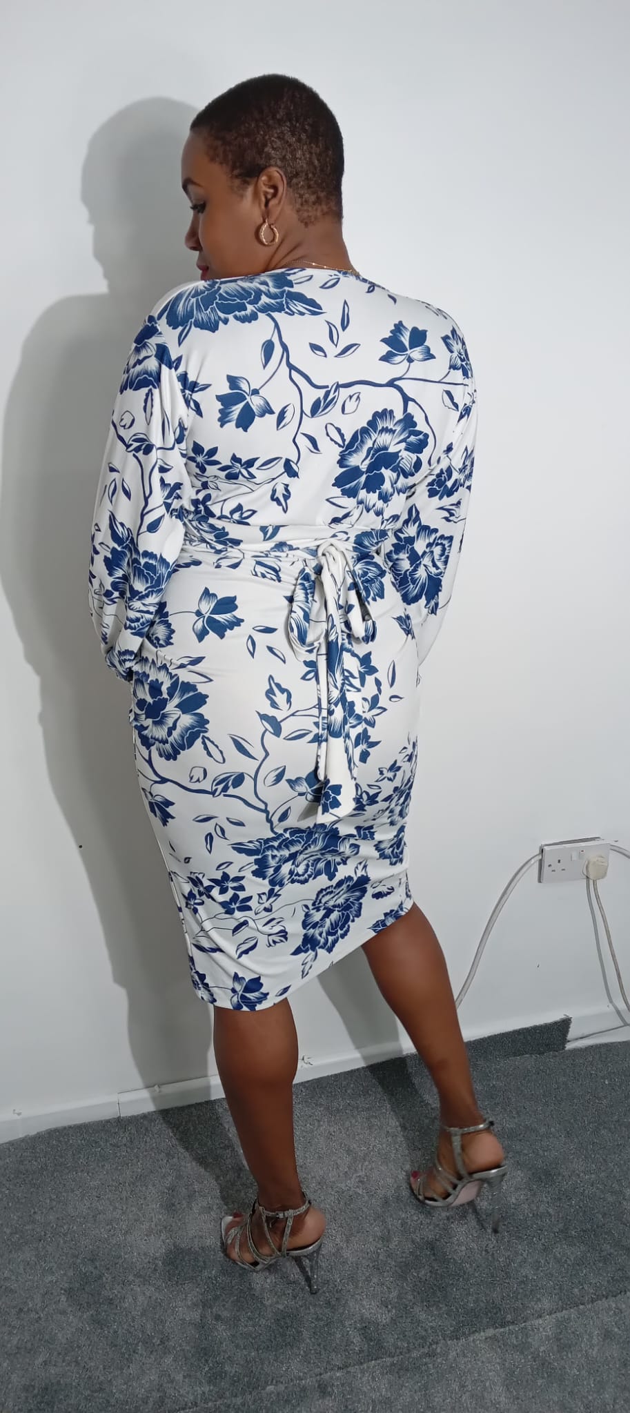 Blue and White Floral dress