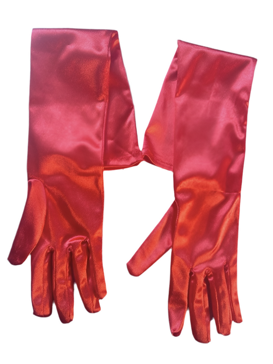 Red Satin Gloves