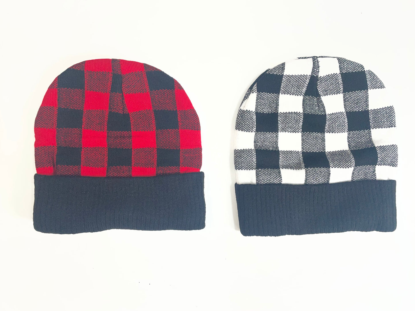 Set of His And Hers Plaid Hats