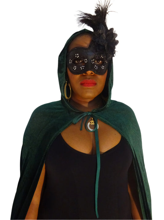 masquerade ball mask, fancy dress Halloween, mask with feather decoration. Carnival costumes with feather. 